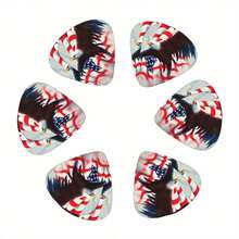 12pcs Premium Guitar Picks With Storage Box - Patriotic American Flag Design, 0.96mm Thick, Durable Plastic Material, Suitable For Acoustic Guitar, Electric Guitar And Bass - Perfect As Anniversary, Birthday, Christmas Gift, Guitar Accessories, Themed Guitar Accessories - Multicolor - View 2