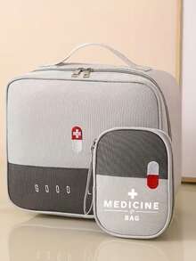1pc Medical Storage Bag, Portable Travel Medical Kit, Travel First Aid Kit, Large Capacity Folding Medical Kit - Multicolor - View 18