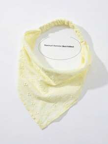 3 piezas/Set Diadema con bordado de patrón floral original para mujer con borde enrollado, adecuada para uso diario y de vacaciones - Conjunto de tres piezas en rosa, amarillo y azul. - Ver 7
