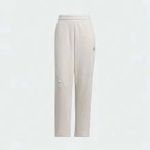 Adidas Small Size Women's Autumn/Winter Sports Pants, Fleece Lined Straight Leg Cropped Pants JJ3570 - Alumina Brown - View 2