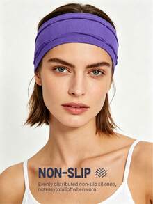 4pcs Strip Headbands, Unisex Functional Sports Flat Headband, Elastic Fabric, Breathable Sweat-Absorbent, Comfortable Fit, Outdoor Riding Motorcycle Driving Headband - Multicolor - View 4