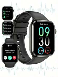 Smartwatch/Sports Watch For Men, 1.96-Inch AMOLED Display, 800mAh Battery, Bluetooth 5.3; Supports Heart Rate, Sleep, Blood Pressure, And Blood Oxygen Monitoring, Message Notifications; Features Over 100 Sports Modes; Unisex Design,Free Gifts - View 2
