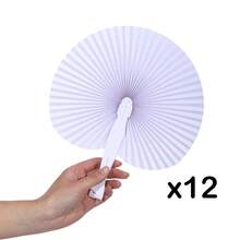 25 White Round Folding Paper Fans For Wedding Ceremony Decoration, White Round Folding Paper Fans For Wedding And Travel, Valentine's Day Paper Fans, White Bulk Folding Handheld Fans For Wedding Decoration, Round Accordion Fans With Plastic Handles For Wedding, Birthday, Guest Party Gifts, DIY Round Folding Paper Fans For Wedding, Plastic Handheld Pocket Paper Fans, White Paper Fans For Party Decoration - White - View 12