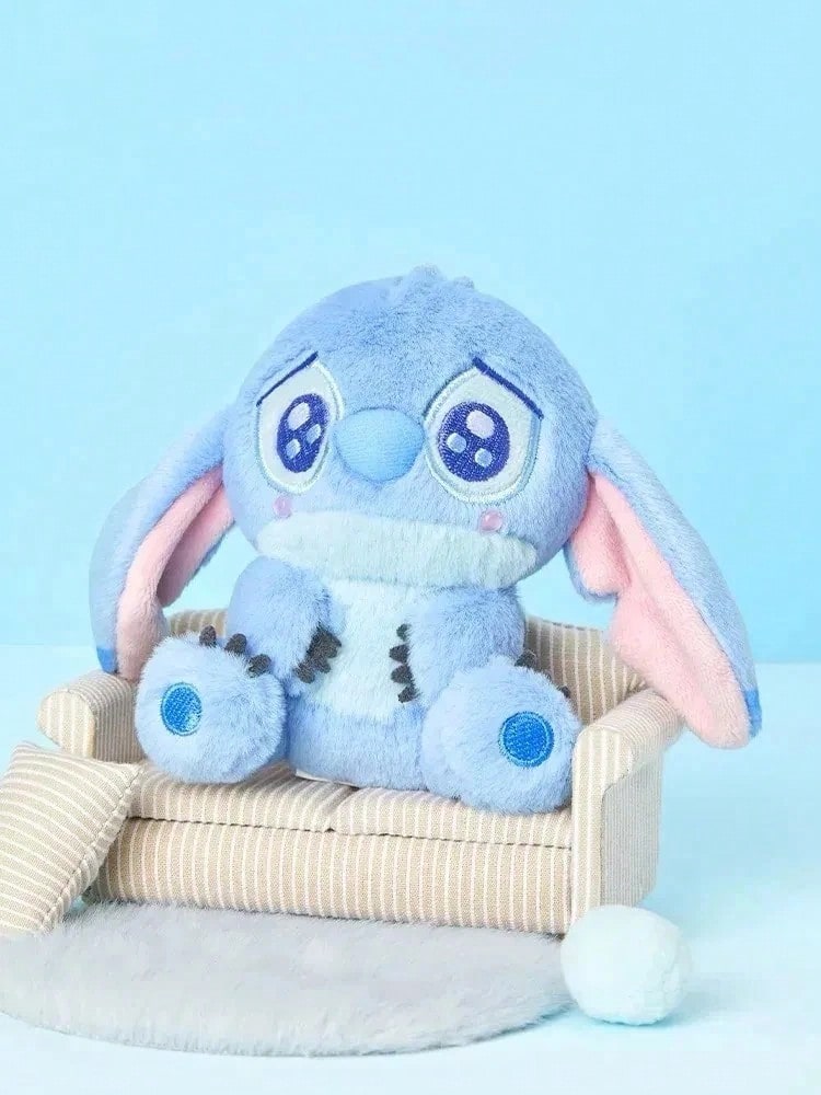 MINISO Official Stitch Plush Keychain 5 Inch | Disney Lilo & Stitch Pendant | Cute Animal Plush Doll Gift, Suitable For Bags, Backpacks, Car Decoration (12.7cm) - Blue - View 1