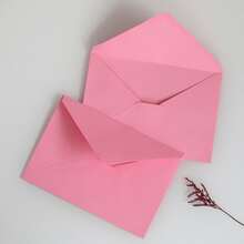 100pcs/50pcs/20pcs Kraft Paper Mini Envelopes Pink Kraft Paper Envelopes, Suitable For Gift Cards And Business Cards [10.5cm X 7cm] - Pink - View 5