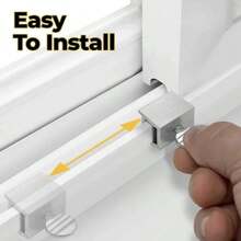 1/5/10pcs Short Round Handle, Silvery Stainless Steel Window Lock Without Punching, Door And Window Lock, Sliding Door Lock, Protection, Security, Anti-Theft Limit - Multicolor - View 4