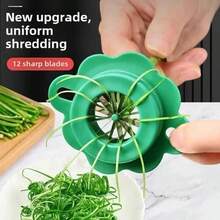 3/5 Blade Stainless Steel Kitchen Scissors, Multi-Color Herb & Vegetable Chopper, Sharp & Rust-Resistant, Ergonomic Handle, Convenient For Slicing & Chopping Scallions, Salad, Chili, Cilantro, Spices & Food Prep, Includes Brush, Essential Cooking Tool For Home & Restaurant - Multicolor - View 7