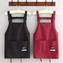 1pc Kitchen Apron Suitable For Women Cooking, Home, Restaurant, Craft, Gardening, BBQ, School, Cafe, Outdoor Activities, Unisex, Great Christmas Gift - A - View 1