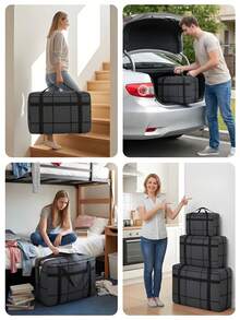 Strong Storage Containers With Zip Huge Closet Orginizer For Teens To Hold Storage In Room Dorm Room Essentials College Storage Bags, Clothing Storage, General Storage & Organization, Wardrobe And Closet Organization, Foldable Storage Bags - Multicolor - View 9