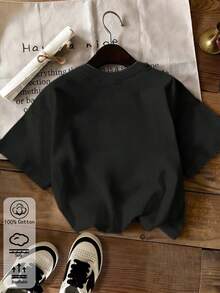 Nouveau t-shirt d'été à col rond avec motif DTMF, à manches courtes, t-shirt polyvalent décontracté pour femmes, style urbain, simple et amusant, vêtement sportif rétro Y2K, tenue tendance pour l - Noir - Voir 3