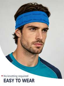 4pcs Strip Headbands, Unisex Functional Sports Flat Headband, Elastic Fabric, Breathable Sweat-Absorbent, Comfortable Fit, Outdoor Riding Motorcycle Driving Headband - Multicolor - View 5