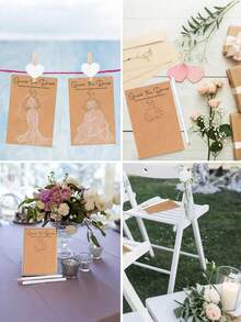 10pcs " The Wedding Dress" Wedding Party Card Game - Suitable For Guests' DIY Pre-Wedding Party Game, " The Wedding Dress" Interactive Game And Wedding Decoration, Bridesmaid Invitation Gift, Guest Entertainment Activity, Fun Wedding Decoration, Party Favor - Multicolor - View 6