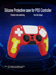متوافق مع PlayStation 5، 1 قطعة بطانية وحدة تحكم سميك + 2 قطعة أغطية عصا التحكم، تصميم مظهر آلي ثلاثي الألوان، تصميم نسيج مضاد للانزلاق مضاد للسقوط مضاد للخدش مضاد للعرق، قبضة وتحكم محسّن - مشاهدة 2