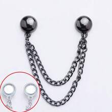 2/4/6/8/10 Pairs Magnetic Edge Clips, Detachable Cardigan Fasteners, No Nails Or Sewing Required, Metal Clips For Tightening And Shortening Pant Legs And Cuffs - A - View 8