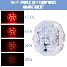 CanLing 2入組 RGB LED 水下潛水燈，彩色遙控水下泳池燈，多色防水，15色3模式，電池供電浴缸氛圍夜燈，派對池塘噴泉景觀創意花瓶魚缸裝飾氛圍燈 - 2 Pack RGB Submersible Light with Remote - 查看 2