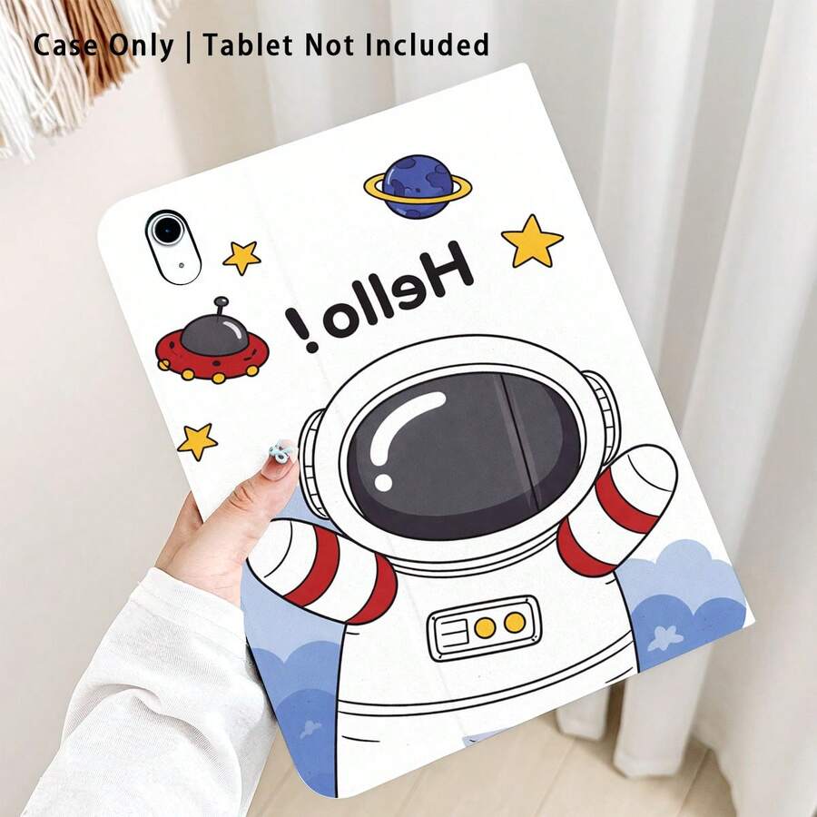 太空人與星星行星圖案 1 件翻蓋平板保護殼,附筆槽,適用於 Honor 8/9/10/X8/X8A/X9/X8Pro/X9Pro/X9A/Matepad Pro/Matepad SE 11/Matepad 11/、Apple 10th Gen/11 2025 (A16) 和 A9 及其他熱門機型 - 款式4 - 查看 1