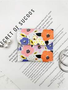 1/5/10/20pcs Fresh Floral Snap Button Jewelry Bags, Made Of Soft And Durable Fabric, Paired With Exquisite Gold Snap Buttons, Compact And Space-Saving. - Multicolor - View 8