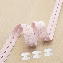 4pcs Set (1 Belt + 3 Buckles) Exquisite Lace Decorated Hem Waistband, Suitable For T-Shirts, Dresses, Shirts, Hidden Button Extender To Shorten Clothing Length; No-Tie Hem Extender, Suitable For Knitted Items, Pants (Unisex Home Sewing Tool) - A - View 12