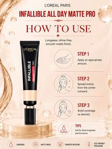 L’Oreal Paris L'Oreal PRO 粉底液 #240，10/35ml，雙重控油配方，高遮瑕，防水防暈染，輕盈配方，持久霧面妝效，適合油性肌膚 - 吸油棒PRO恆放溢彩持色粉底液#240 - 查看 12