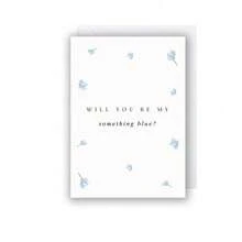 Will You Be My Something Blue Proposal Card, Bridesmaid Invitation Card, Maid Of Honor, Wedding Favor Card, Something Blue - Multicolor - View 6