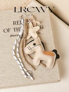 Women's Bag Charm Fashionable Personalized White Star Pony Rope Knot - White - View 3