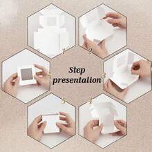 48/36/24/12/2pcs White Small Gift Boxes With Transparent Window, Jewelry, Soap, Candy Boxes, Handmade Crafts Packaging, Flat Bulk Pack, Suitable For Gifts, Crafts, Weddings, Parties, Bridal Showers, Brides, Wedding Decor, Birthday Decor - White - View 4