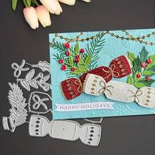 1 buah Cetakan Pemotong Logam Dekoratif Permen, Cocok untuk Scrapbooking dan Kerajinan Tangan, Templat Embossing DIY, dan Membuat Kartu Buatan Tangan dan Kartu Hadiah. - permen - View 3