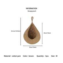 1pc Bohemian Style Woven Hanging Basket, Teardrop Shaped, Great For Storing Vegetables And Fruits, Kitchen Storage - Multicolor - View 11