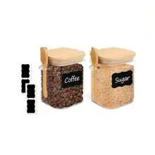 2/4pcs-18oz Square Spice Jars With Spoons, Glass Seasoning Containers, Kitchen Storage Containers, Glass Airtight Jars, Suitable For Kitchen Spices, Dried Fruits, Grains, Coffee Beans, Candy, Cookies, Kitchen Countertop Storage Organizer, Stackable - Clear - View 7