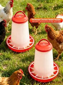 Automatic Chicken Feeder And Waterer Set, Large Capacity Poultry Feeding And Watering Equipment, Anti-Spill Feeder And Water Trough Supplies, Suitable For Chickens, Quails, Pigeons, Ducks And Farm Birds - Multiple Styles - View 7