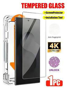 XINHONGYU 1片高畫質螢幕保護貼，無塵安裝，適用於 Galaxy S 系列，支援 0.2 秒指紋解鎖，相容於 Galaxy S2/26+/26/Ultra Galaxy S25 Ultra/S25+/S25/S24 Ultra/24 Plus/24/23/22/21，全螢幕覆蓋，防指紋、防摔、防刮、零氣泡 - 無色 - 查看 1