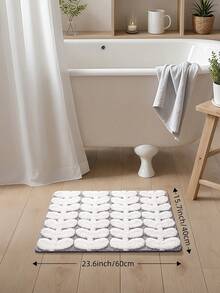 1 PIEZA Alfombra de baño con patrón de hoja, suave y cómoda bajo los pies, con respaldo de TPR antideslizante, para cocina, exterior, interior, pasillo, dormitorio, sala de estar, alfombra de lado, lavable a máquina, fácil de limpiar para decoración de baño - Multicolor - Ver 12