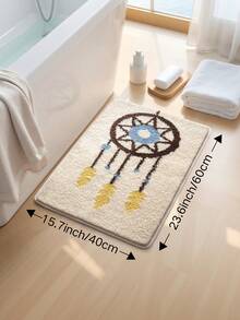 DAJIANG 1pc Bathroom Rug Mat, Fluffy Comfortable Foot Feel, Bohemian Dreamcatcher Pattern, TPR Non-Slip Backing, Kitchen, Outdoor, Indoor, Hallway, Bedroom, Living Room, Bedside Carpet, Machine Washable Easy To Clean, Bathroom Decor Rug - Multicolor - View 13