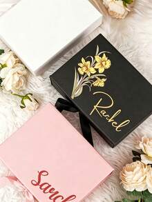 1 Stück anpassbare magnetische Geschenkbox, anpassbare Hochzeits-Geschenktüte (Name kann Muster werden), 3 Farben erhältlich, perfekt für Weihnachten, Party, Feier, einzigartige Geschenkverpackung für sie/ihn, Freund, Freundin, beste Freundin, geeignet für Weihnachten, Valentinstag, Geburtstag, Jahrestag, Muster kann Muster werden - Verschiedenfarbig - Übersicht 9