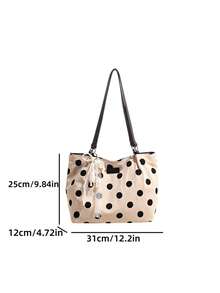 Bolso de mano para mujer, tela con estampado floral, gran capacidad, bolso de uso diario, esencial versátil y de moda - Negro - Ver 9