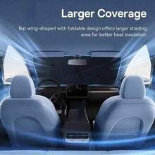 Easypie Selection Premium Silvery Car Sunshade - Front Windshield Heat Insulation & UV Protection, Roll-Up Design For Easy Storage - For All Car Models - Suitable For Summer & Hot Weather - Perfect Gift For Car Owners - Silver - View 8