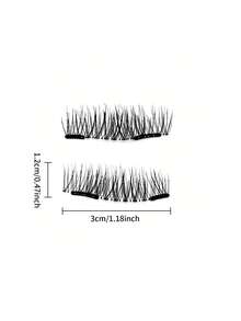 1 Pair Magnetic False Eyelashes, No Glue Needed, Long And Curly, Fluffy Cat Eye Effect, Reusable, Suitable For Daily Makeup, Cosplay Events, Party Looks And Date Nights, Perfect For Women And Girls Who Want Anime-Style Clustered Lashes - View 4