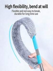Extendable Long Handle Microfiber Gap Duster, Flexible Cleaning Mop, Suitable For Furniture Bottoms, Narrow Cabinet Gaps, Reusable Household Dusting Tool - Multicolor - View 5