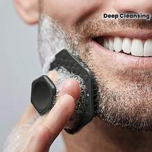 Men's Beard Brush, Gentle Exfoliation, Soft Bristle Design Enhances Shaving Experience, Deep Cleansing Care Tool With Lightweight Skin Massage Function - Ergonomic Design Makes Shaving More Convenient And Smooth, Suitable For Daily Use. Great Choice For Valentine's Day, Birthday Gift For Boyfriend And Family. - Multicolor - View 1