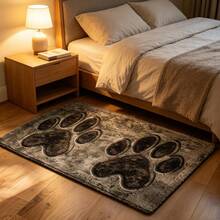 1 buah Keset Pintu Masuk Minimalis Motif Jejak Kaki Anjing Besar Warna Hitam, Karpet Persegi Panjang Flanel, Desain Jejak Kaki yang Lucu, Cocok untuk Kamar Mandi, Pintu Masuk, Dapur, Ruang Tamu, Kamar Tidur, Penggunaan Dalam Ruangan Sepanjang Musim. ⚠️Catatan: Lipatan Selama Pengiriman Dapat Menyebabkan Sedikit Lipatan, yang Akan Kembali Rata Setelah Diletakkan Datar Beberapa Saat. - 1 buah - View 16