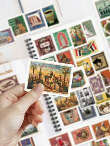 50pcs Mystic Arabic Stickers-Exotic Boho Aesthetic-Perfect For Scrapbooks, Suitcases, Parties, Bullet Journals, Water Bottles, Laptops, And Room Decor-Creative DIY Gifts School Supplies - 50pcs/pack - View 8