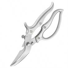 Heavy Duty Kitchen Scissors, Multi-Function Chicken Bone Shears, Fish And Chicken Cutting, Can Opener, Walnut Cracker, Stainless Steel Kitchen Scissors - Silver - View 10