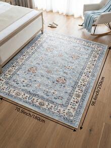 1 buah Karpet Ruang Tamu Motif Bunga Biru, Cocok untuk Dapur, Ruang Makan, Kamar Tidur, Dekorasi Ruangan Liburan, Dalam/Luar Ruangan, Kantor, Lobi, Keset Anti Selip, Karpet Kamar Mandi, Lorong, Area Belajar/Bermain Game - Dusty Blue - View 21
