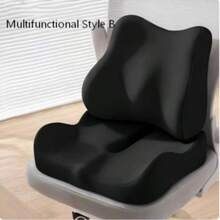 Upgraded Integrated L-Shaped Memory Foam Seat Cushion, Ergonomic Lumbar Support Pillow, Relieves Sciatica And Back Pain, Universal For Cars, Trucks, Office Chairs, Gaming Chairs, Long-Distance Driving Accessory - Lumbar Support Cushion - View 9