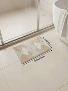 1 pieza Alfombra de sala de estar con diseño geométrico simétrico de líneas, adecuada para cocina, comedor, dormitorio, decoración de habitación festiva, interior/exterior, oficina, vestíbulo, felpudo antideslizante, alfombra de baño, pasillo, área de estudio y juegos - Camel - Ver 13