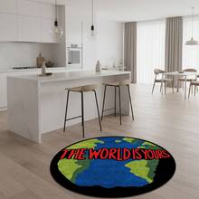 1pc Round Velvet Rug, Soft & Ultra-Soft Home Non-Slip Decorative Floor ...