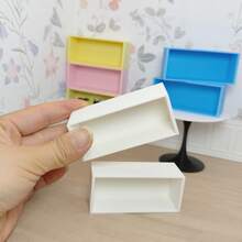 Estantería de almacenamiento para exhibición de casas en miniatura, gabinete modular DIY de combinación libre, cajas rectangulares apilables de colores, adorno de decoración interior - Multicolor - Ver 7