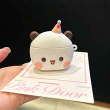 Bear Party Hat Bluetooth Earphone Case, Soft Material, Compatible With Air 1-4 And Pro Series. 3D Hat Design, Healing And Cute, Full Drop Protection, Soft Touch, Convenient For Daily Carry, Perfect Gift - View 6
