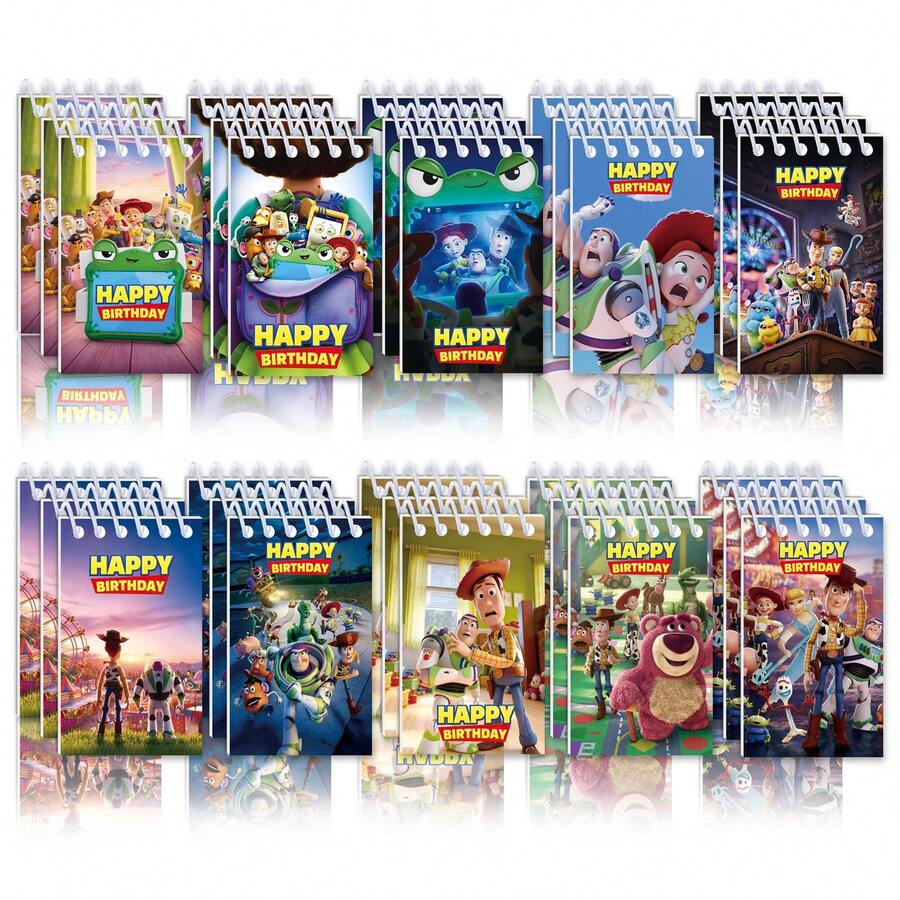 10pcs 2026 New S-Tory Notebook - Cartoon Journal - Lined Notepad - Daily Memo Book - Office Stationery - Travel Writing Book - Multicolor - View 1
