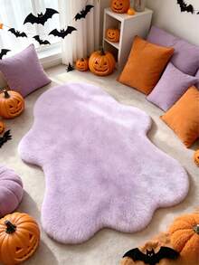 1pc Purple Ghost Pattern Floor Mat, Bathroom Mat, Bathroom Rug, Door Mat, Small Rug, Carpet, Floor Mat, Home Decor, Area Rug, Outdoor Mat, Home Decor, Area Carpet, Bedroom Rug, Washable Carpet - Multicolor - View 1